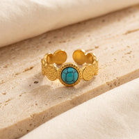 Turquoise Stone Ring "Azoria"
