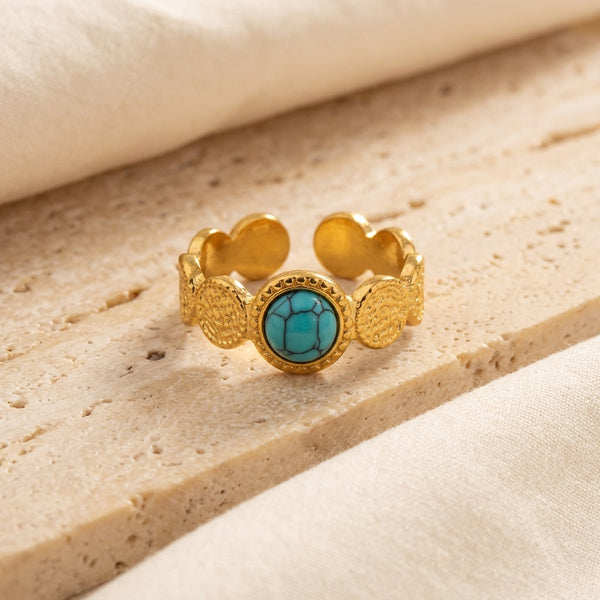 Turquoise Stone Ring "Azoria"