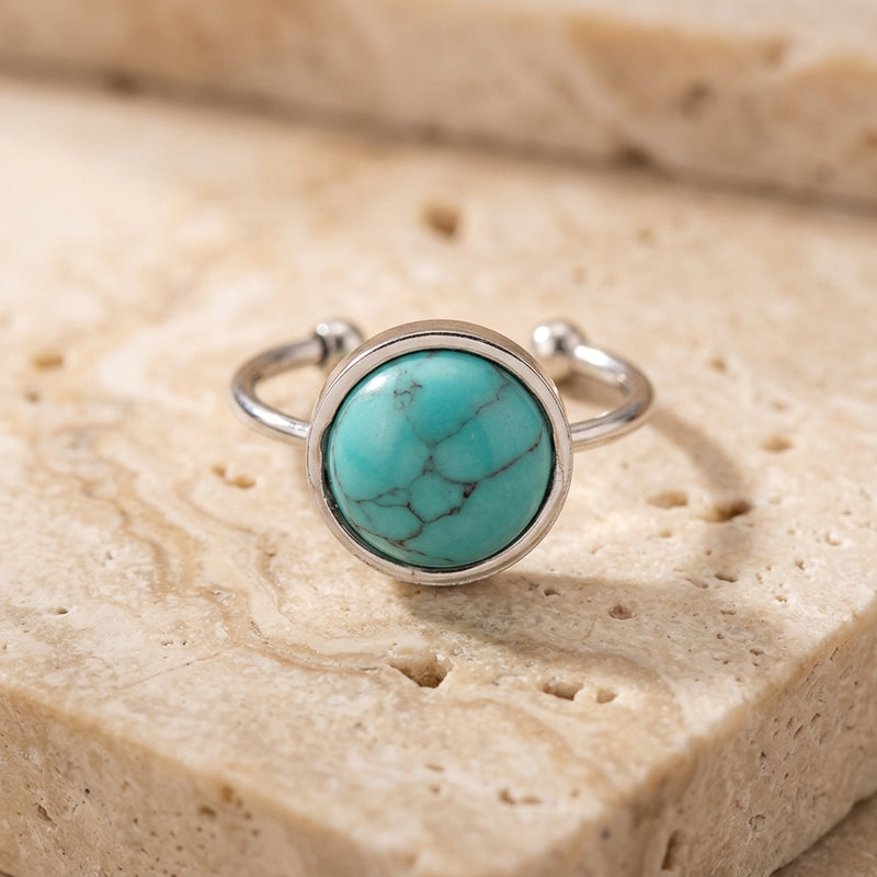 Turquoise Stone Ring “Silent Horizon”
