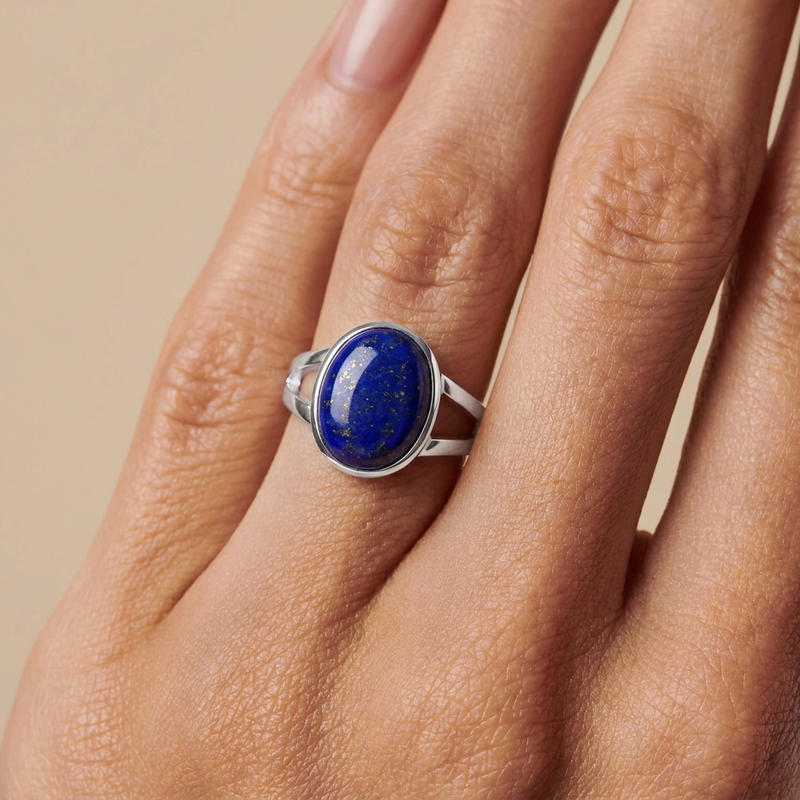 Lapis Lazuli Stone Ring “Midnight Oracle”
