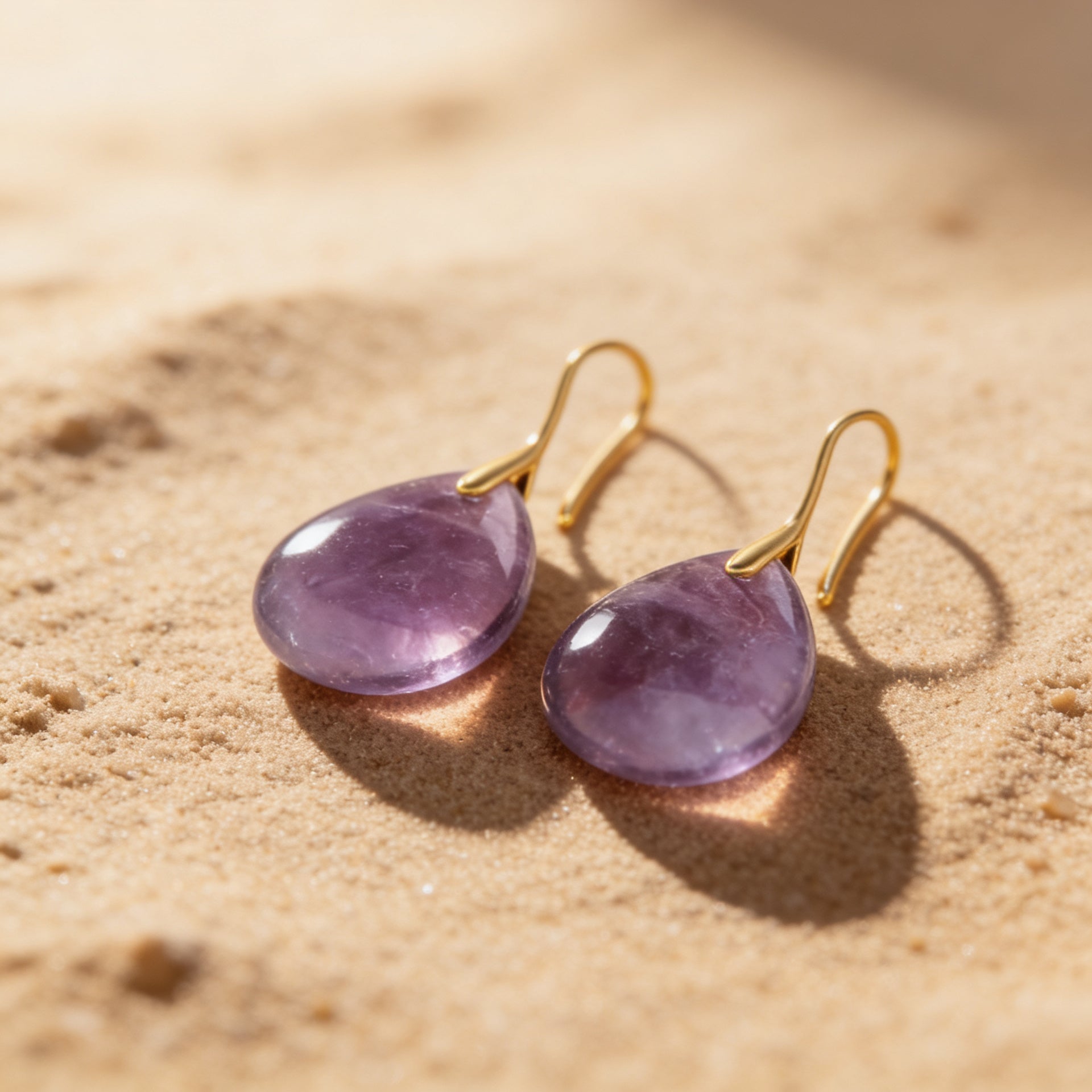 Amethyst Stone Earrings "Celestya Glow"