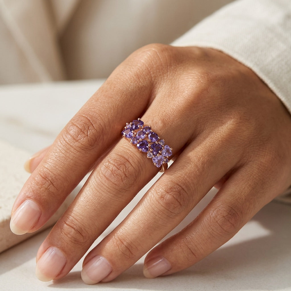 Amethyst Ring rose gold "Printemps"
