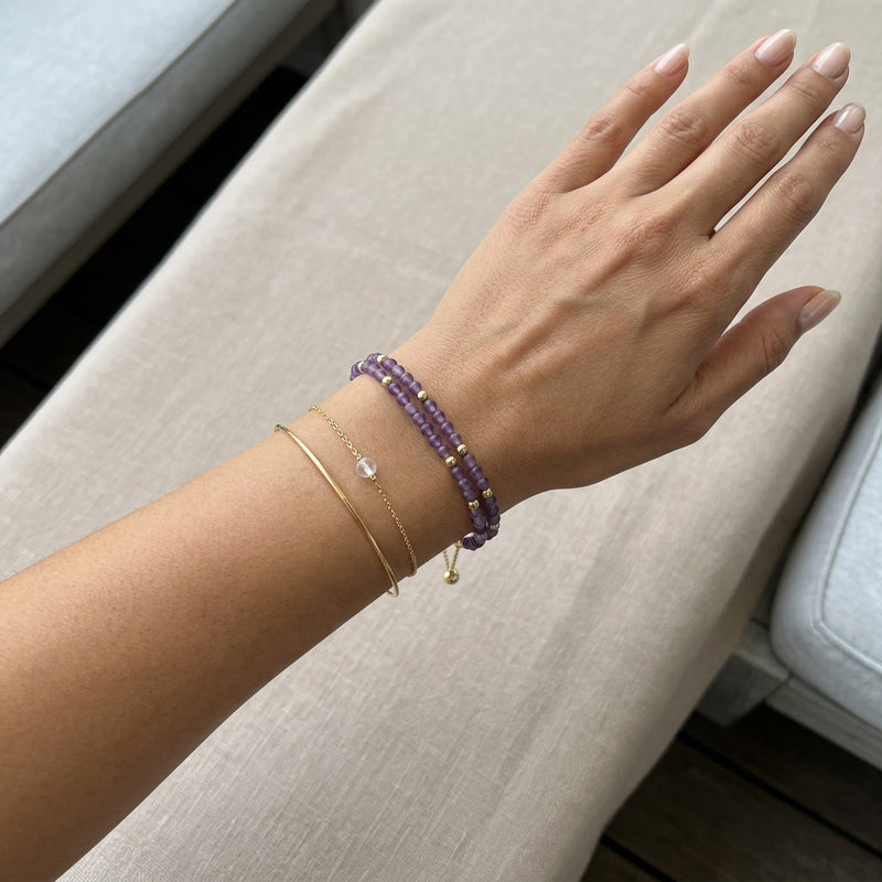 Amethyst Stone Bracelet "Feels"