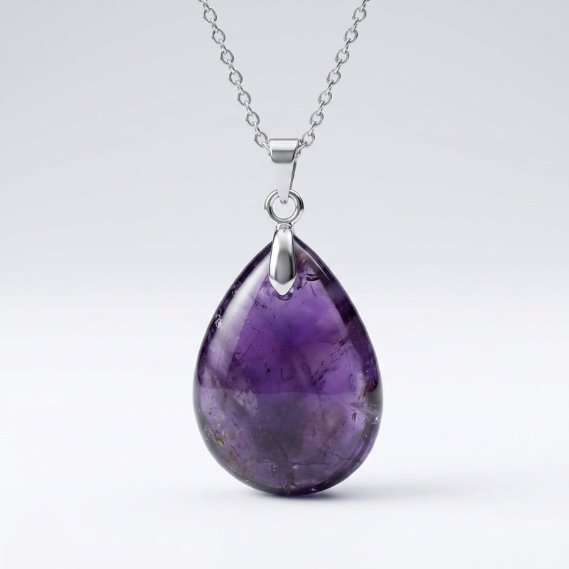 Amethyst Stone Necklace “Perle”