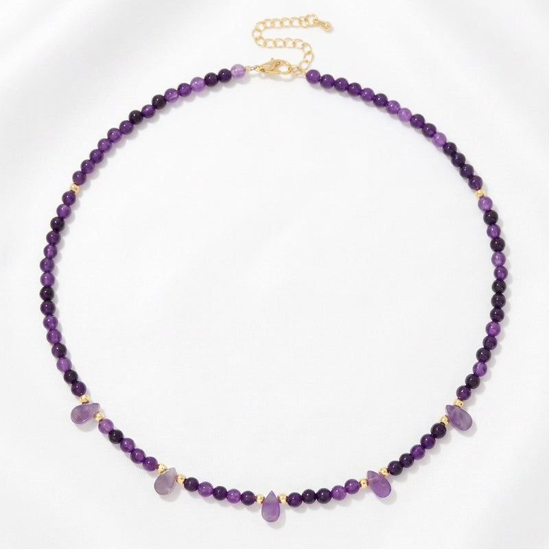 Purple Amethyst Necklace "Reflection"