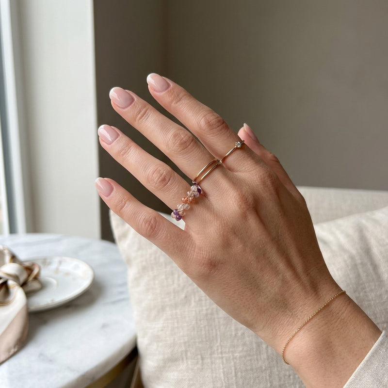 Lepidolite Ring "Grape"