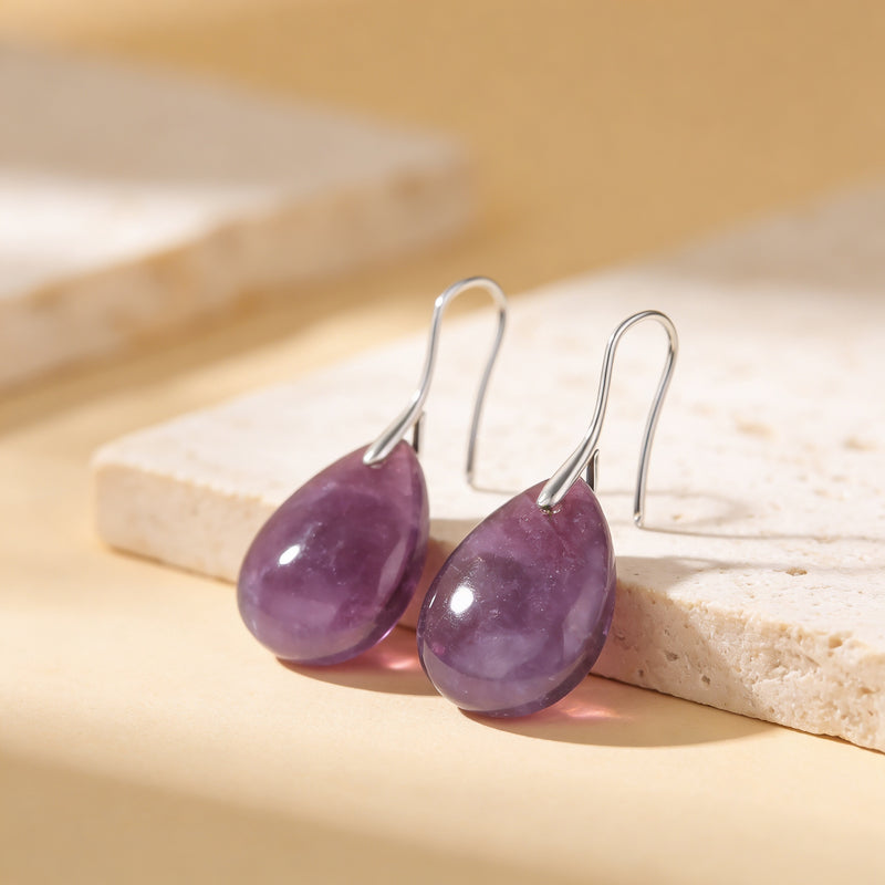 Amethyst Earrings "Veloura Mist"