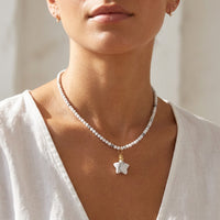 White Howlite Stone Necklace "Stela"
