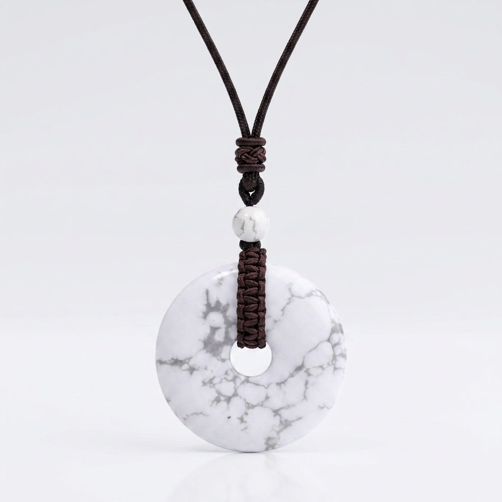 Howlite Stone Pendant "Orbit"