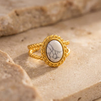 Howlite Stone Ring “Freya”