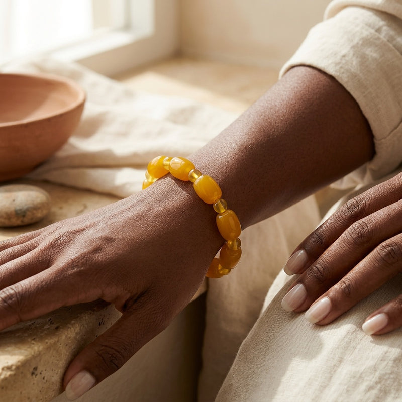 Yellow Agate Bracelet “Elyra”