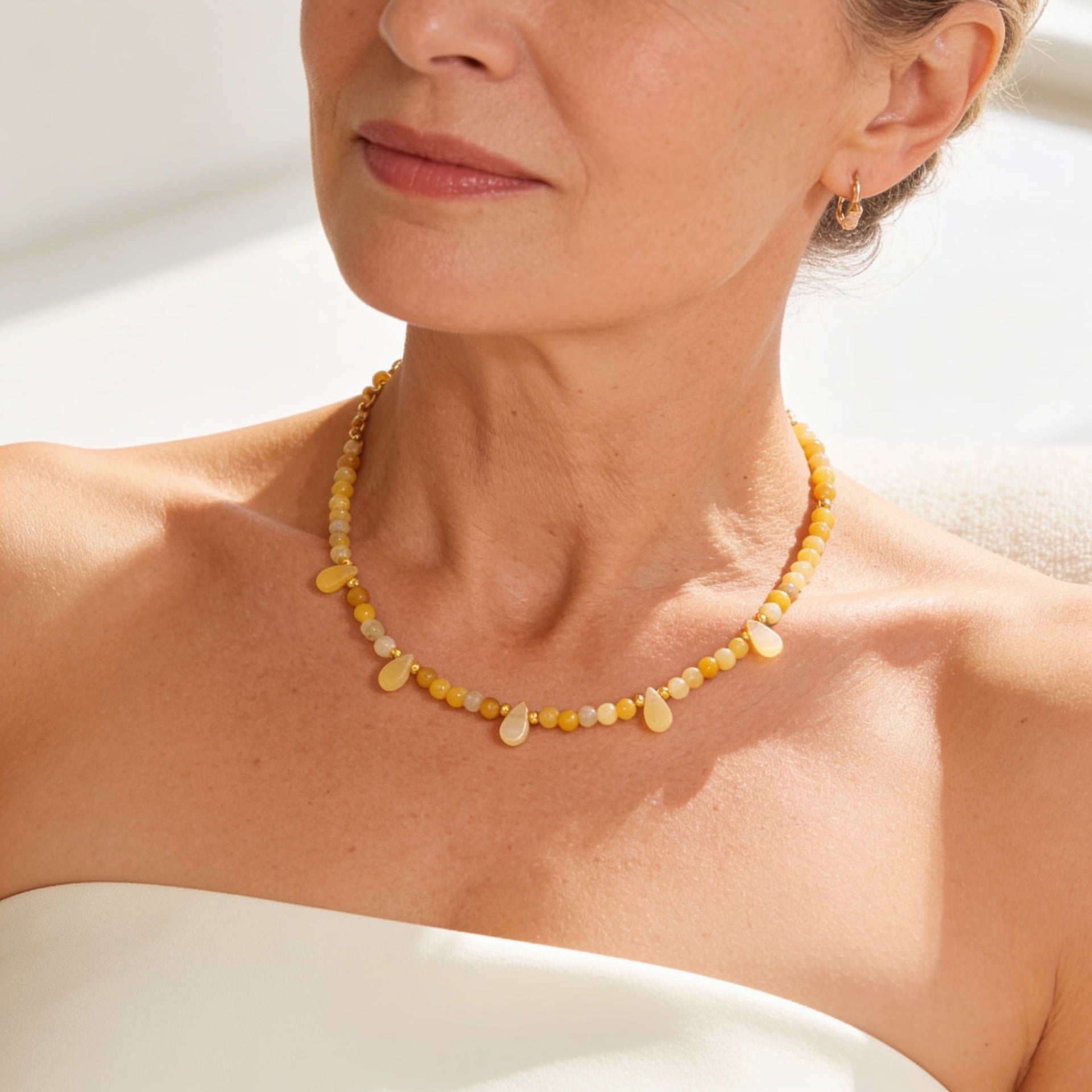 Citrine Necklace "Reflection"
